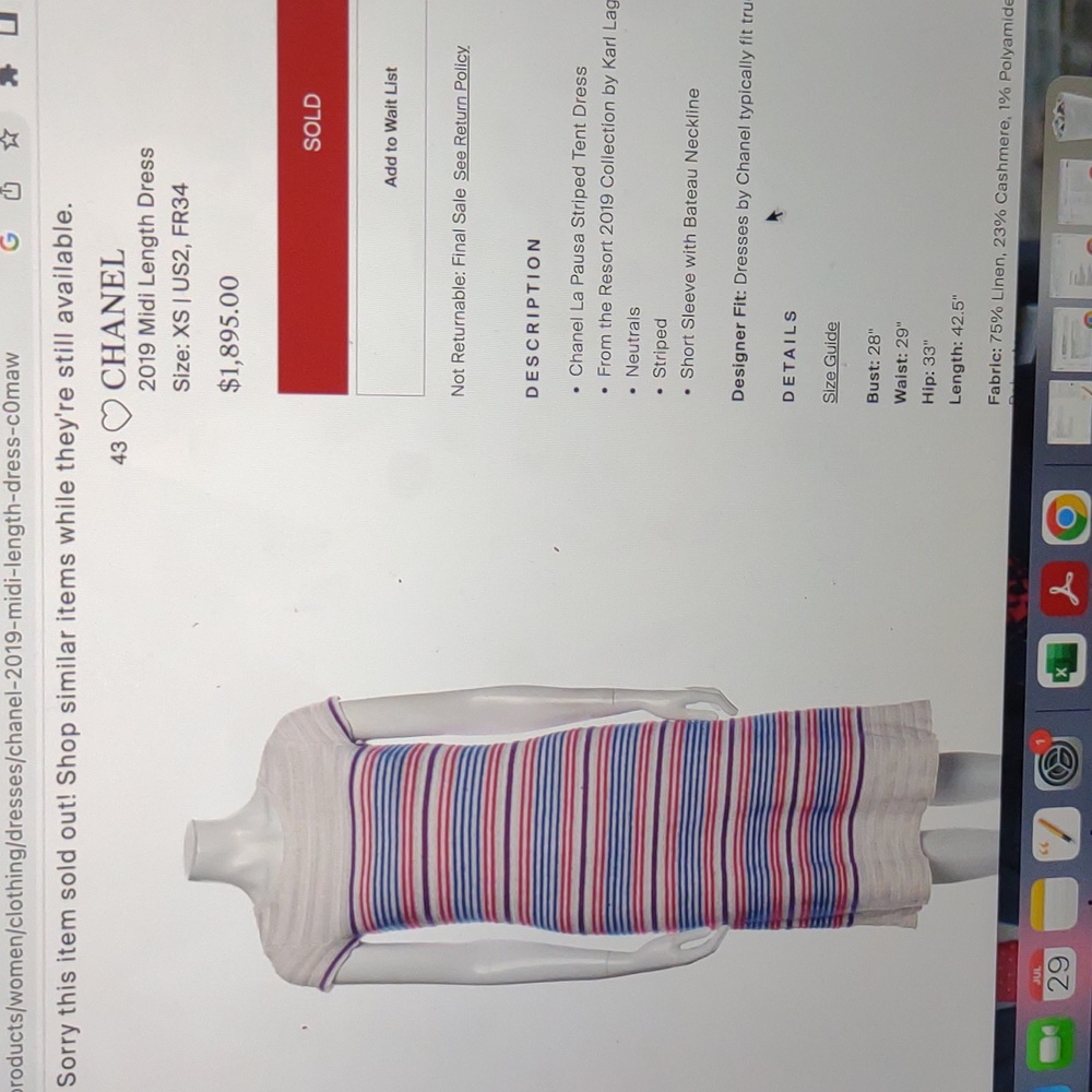 Chanel La Pausa Striped dress - Picture 12 of 12